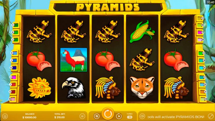 Интерфейс и дизайн игры Pyramids