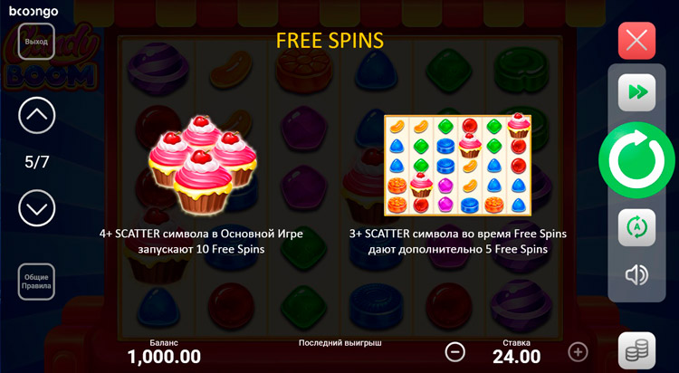 Основные характеристики игры Candy Boom