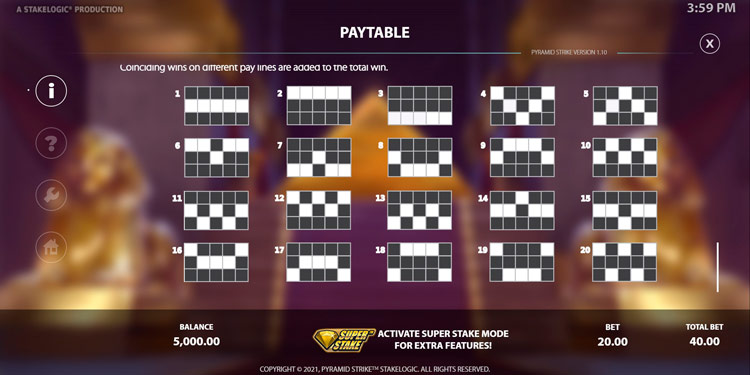 Основные особенности и характеристики слота Pyramid Strike