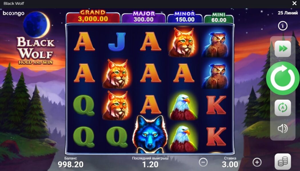 Игра слота Black Wolf