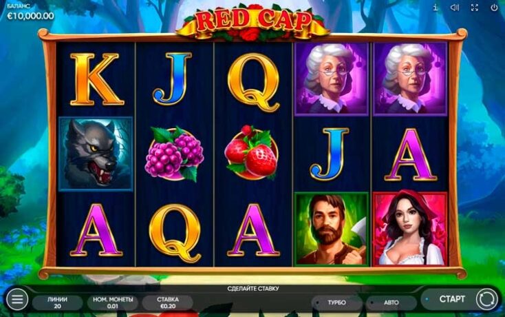 Оформление игрового автомата Red Cap