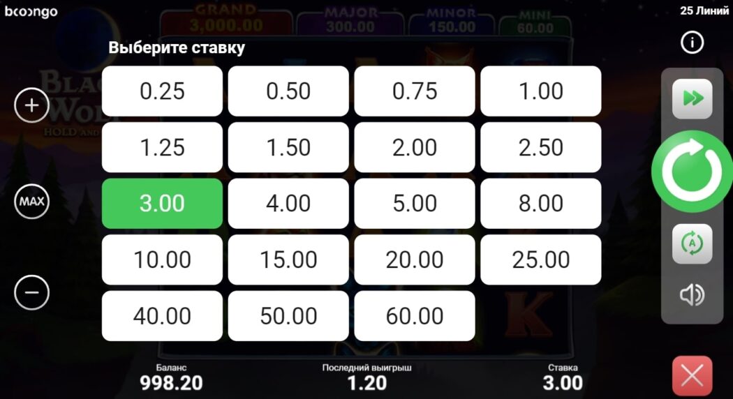 Символы слота Black Wolf