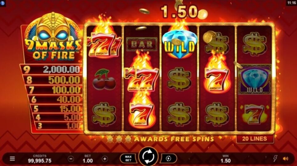 Внешний вид автомата 9 Masks of Fire