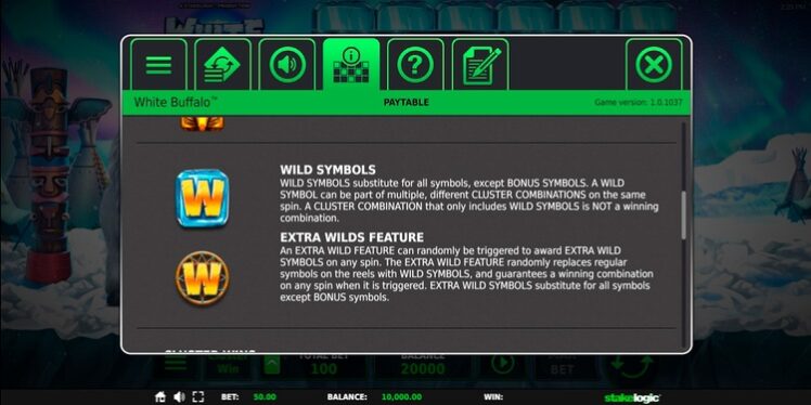 Встроенные бонусы White Buffalo