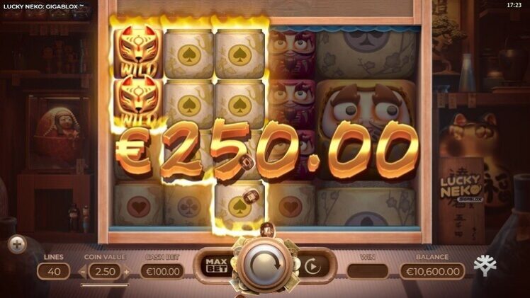 Бонусные дополнения игрового автомата Lucky Neko Gigablox