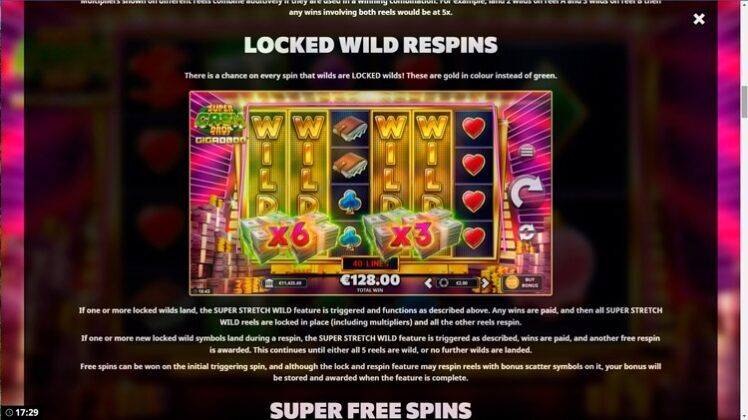 Бонусные опции Super Cash Drop