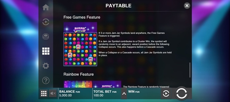 Характеристики автомата Jammin Jars