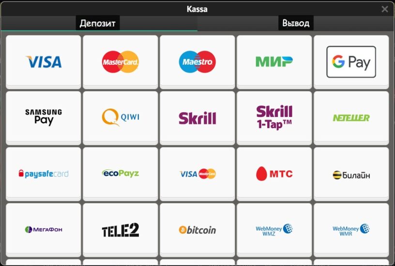 Платежные системы казино