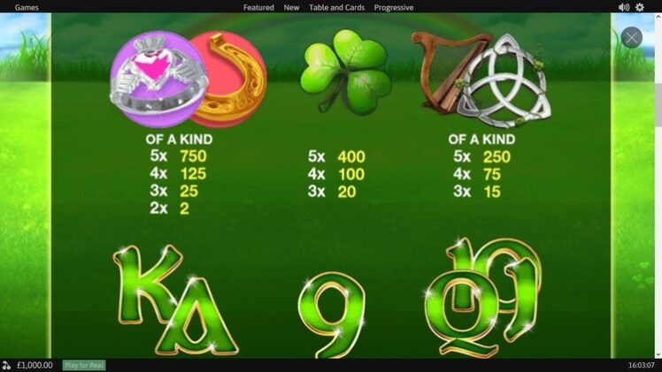 Символы Irish Pot Luck