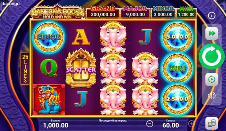 Внешний вид слота Ganesha Boost