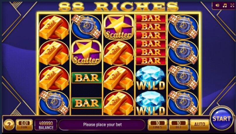 Встроенные бонусы 88 Riches