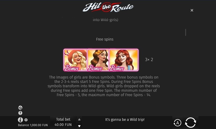 Бонусы Hit the Route