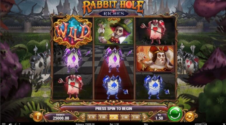 Настройки автомата Rabbit Hole Riches Court of Hearts