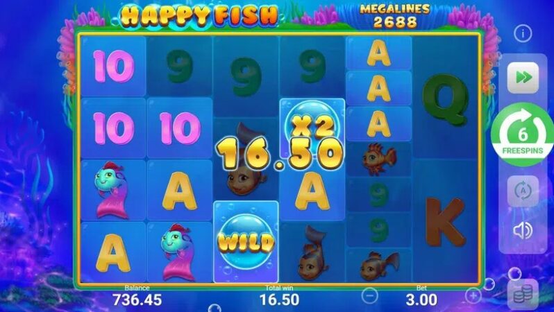 Оформление игрового автомата Happy Fish