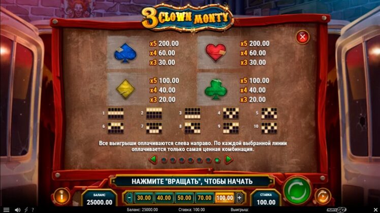 Техническая часть игры 3 Clown Monty