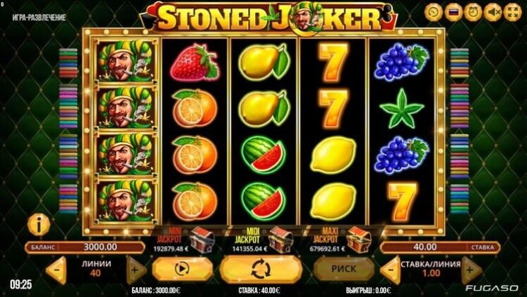 Внешний вид слота Stoned Joker