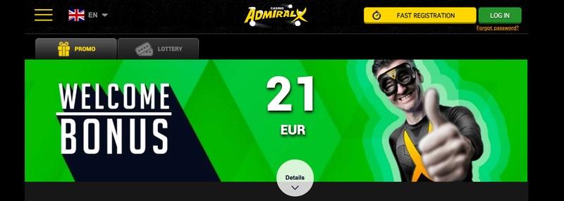 адмирал х бонусы