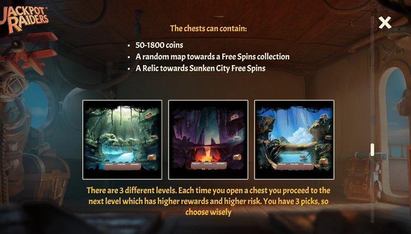 Бонусы слота Jackpot Raiders