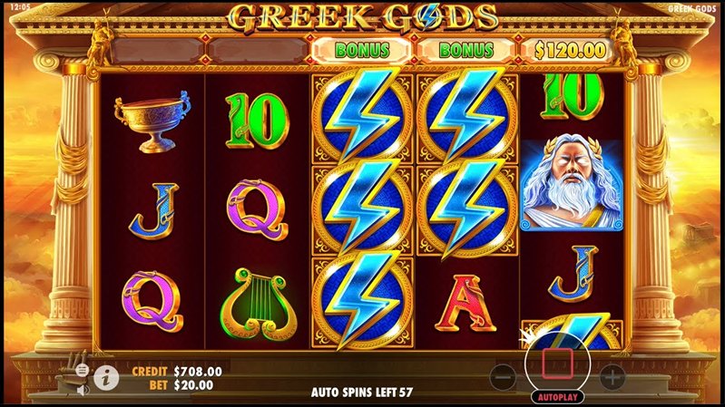 Дизайн слота Greek Gods