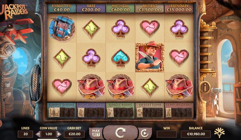 Дизайн слота Jackpot Raiders