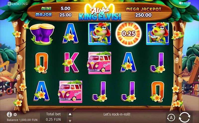 Интерфейс слота Aloha King Elvis