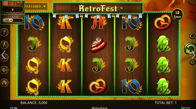 Retrofest дизайн слота