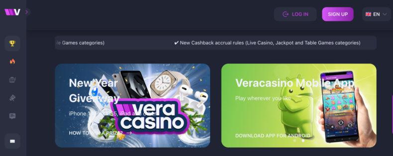 Сайт казино Vera