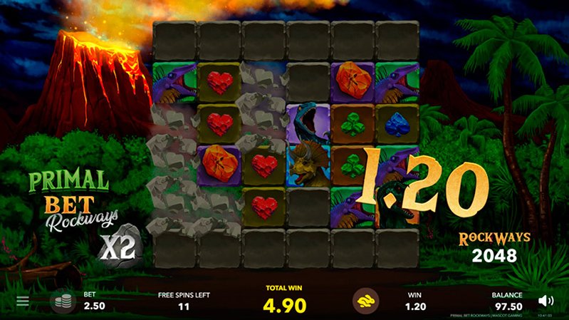 Выигрыш слота Primal Bet. RockWays