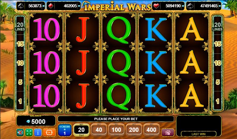 Дизайн слота Imperial Wars