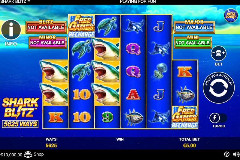 Дизайн слота Shark Blitz