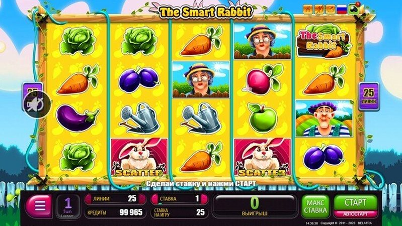 Дизайн слота The Smart Rabbit