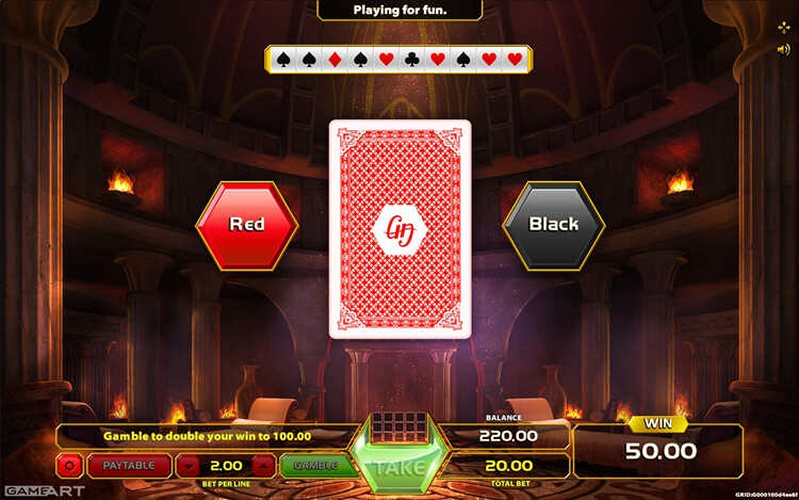 Геймбл раунд слота Caligula