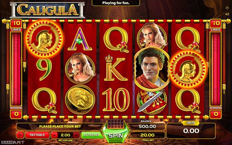 Геймплей слота Caligula