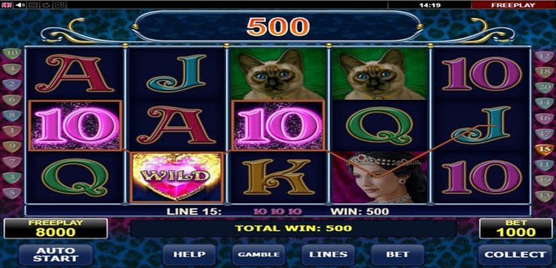 Выигрыш слота Diamond Cats